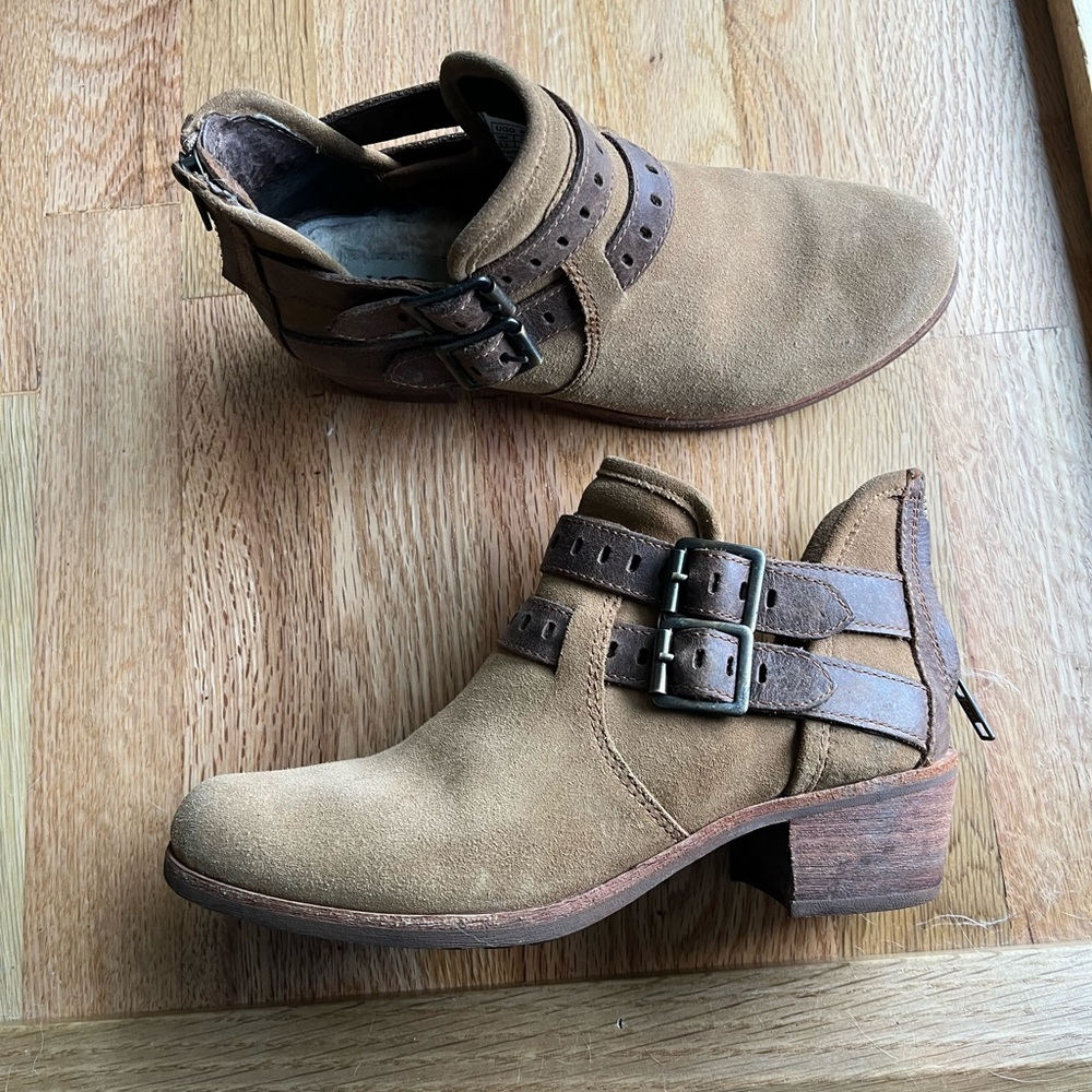 Size 6.5 Camel Brown Ugg Bootie